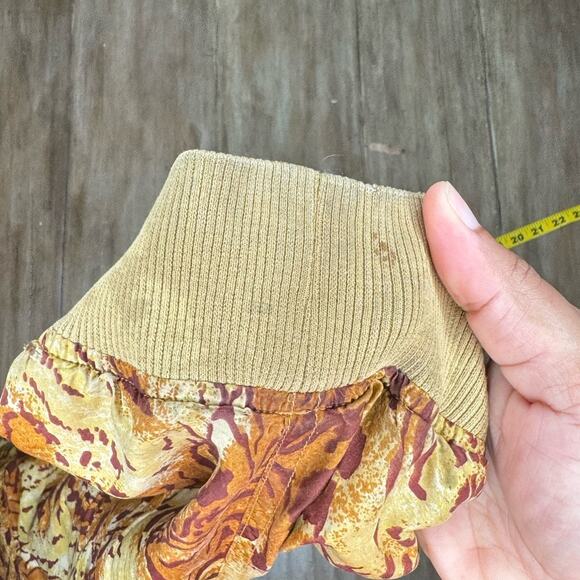 SUMMA SILK Silk Bomber Jacket Vintage Safari Print 90s artsy maximalist  Boho - Picture 5 of 8